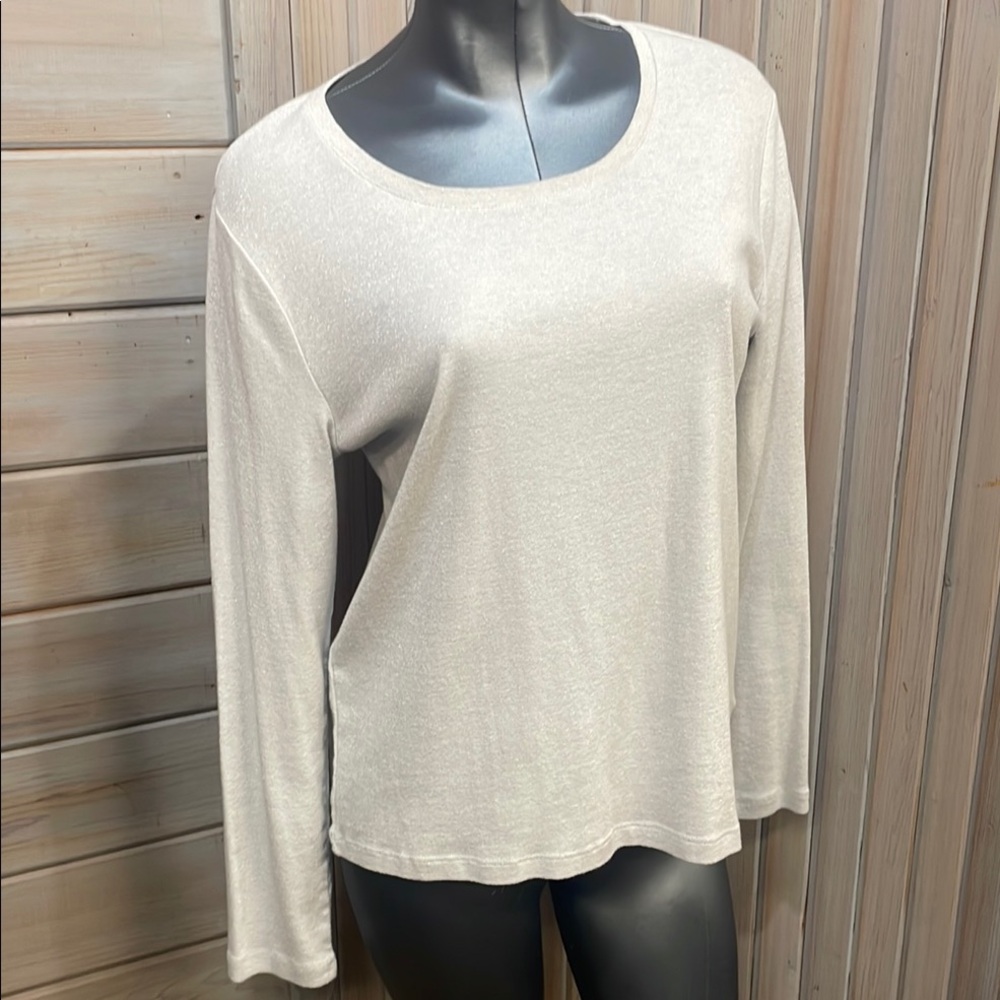 White Stag Cream Fitted Long Sleeve Blouse